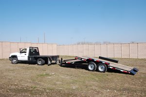 Truck and hauling trailer from Interstate Trailers