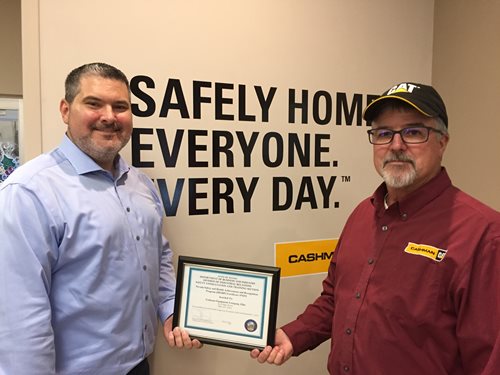 Cashman Receiving Top Safety Award from Nevada’s Safety Consultation & Training Section